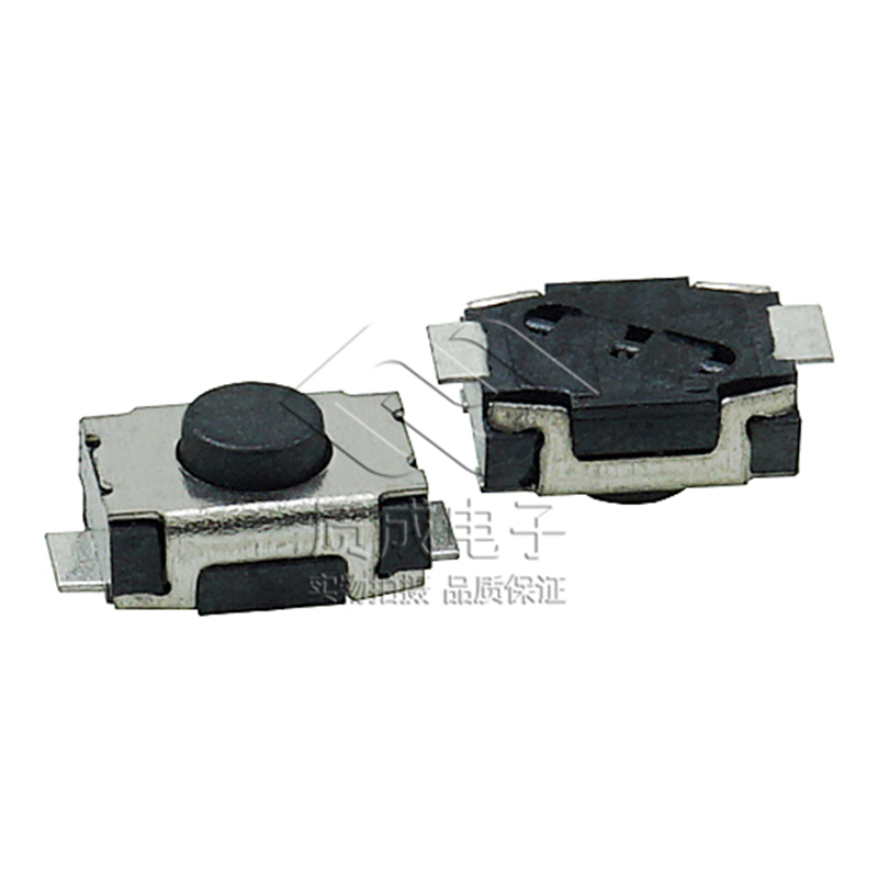 兩腳貼片3*4*2.0立式小龜貼片輕觸按鍵開關(guān)無固定柱 高壽命耐高溫